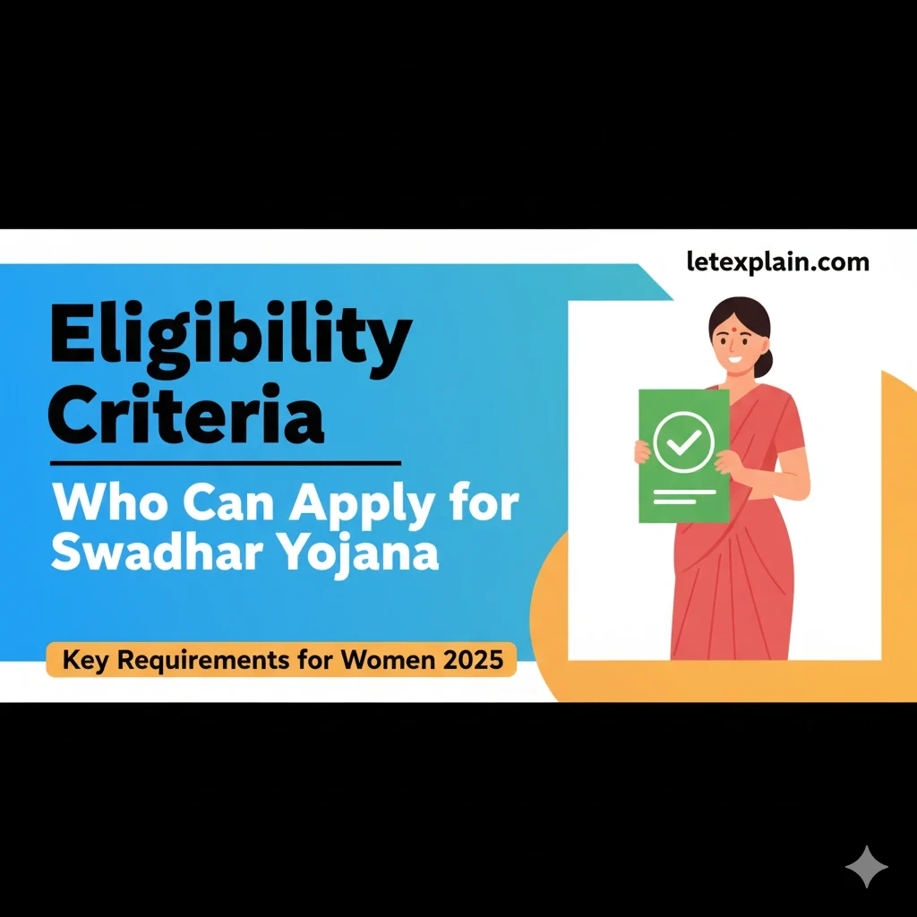 Eligibility Criteria for Swadhar Yojana 2025 thumbnail showing key requirements for women applicants in India